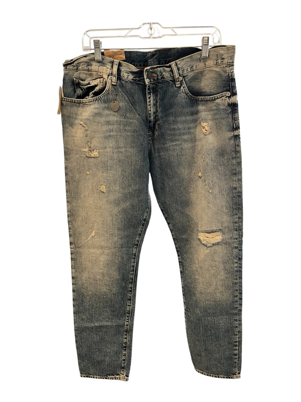Denim & Supply Ralph Lauren Women's Straight Leg Distressed Washed Blue Jeans